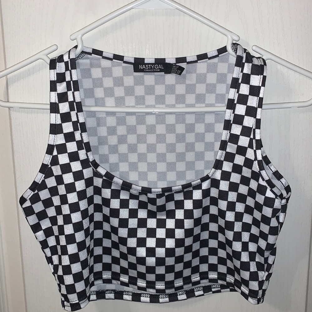 Nasty Gal Collection checkered tank top